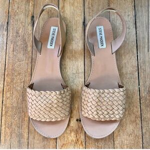 Steve Madden Tan Woven Leather Sandal